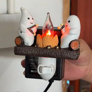 Ghostly S'mores Campfire Night Light