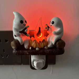 Ghostly S'mores Campfire Night Light