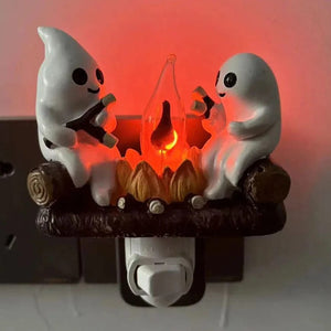 Ghostly S'mores Campfire Night Light