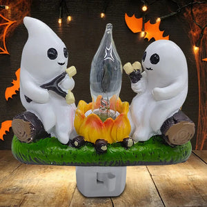 Ghostly S'mores Campfire Night Light